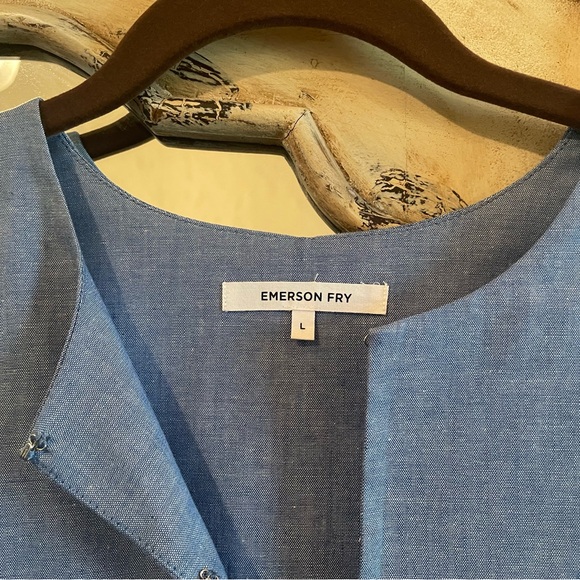 Emerson Fry | A Line Mod Top - Chambray Linen - Picture 5 of 6